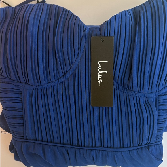 Lulu’s Cascading Crush Tiered Bustier Midi Dress Dress Sz Large L NWT - Picture 4 of 9